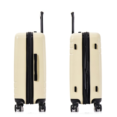 DUKAP Zahav 25.78" Hardside Suitcase, 4-Wheeled Spinner, TSA Checkpoint Friendly, Sand (DKZAH00M-SAN)