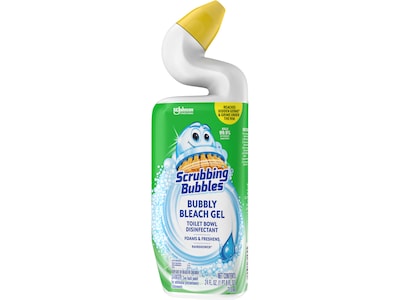 Scrubbing bubbles Bubbly Bleach Gel Disinfecting Toilet Bowl Cleaner, Rainshower Scent, 24 Oz. (309106)