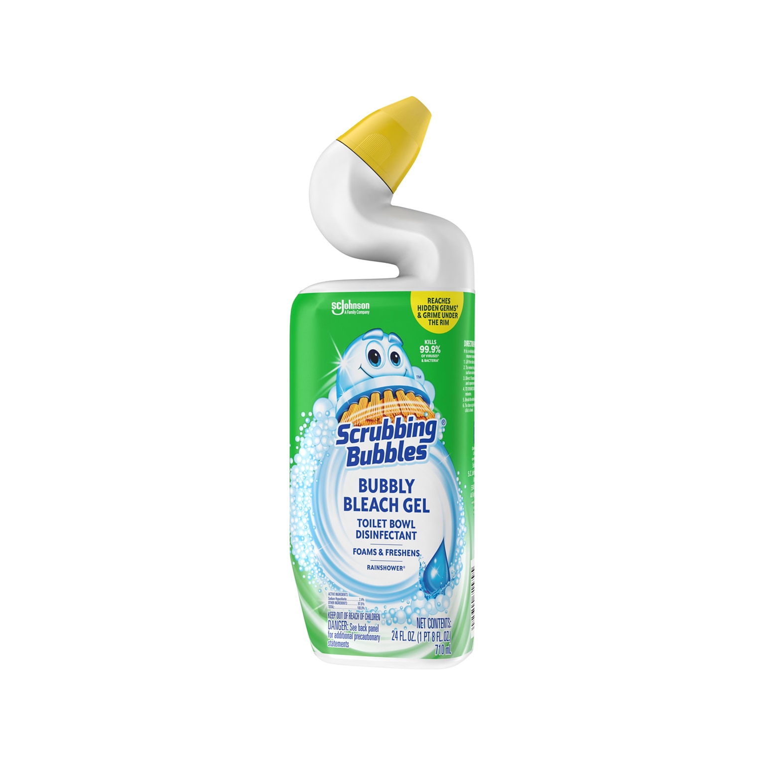 Scrubbing bubbles Bubbly Bleach Gel Disinfecting Toilet Bowl Cleaner, Rainshower Scent, 24 Oz. (309106)