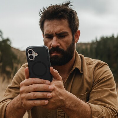 SaharaCase Venture Series MagSafe Compatible Phone Case for iPhone 17, Shock Absorbing, Scorpion Black (CP00923)