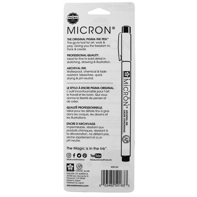 Sakura Pigma Micron Pen, Fineliner, Gray/Silver Ink, 3/Bundle (SAK50163-3)