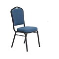 NPS 9300 Series Deluxe Fabric Upholstered Stack Chair, Natural Blue/Black Sandtex, 40 Pack (9374-BT/40)