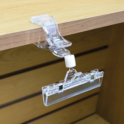 Global Printed Products Card Holder, 3.125 x 2 , Clear Plastic, 10/Pack (CLIP-10PK)