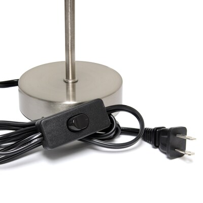 Creekwood Home Nauru 10.50" LED Table Lamp, Sand Nickel/Black (CWT-2007-BK)