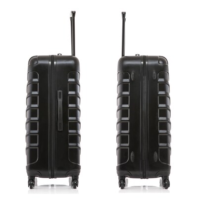 InUSA ENDURANCE 3-Piece Hardside Spinner Carry-On Luggage Set, TSA Checkpoint Friendly, Black (IUENDSML-BLK)
