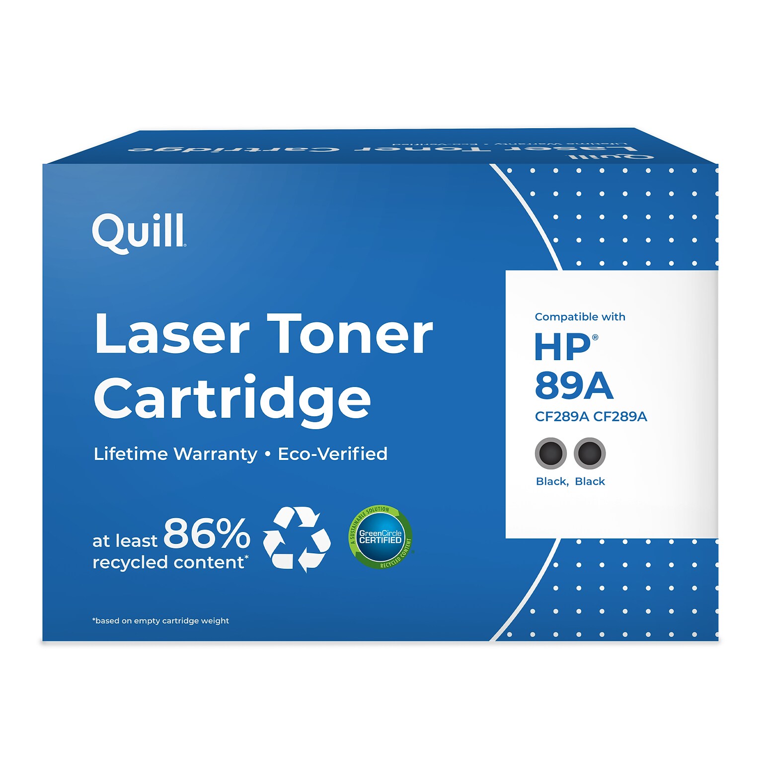 Quill 89A Remanufactured Black Standard Yield Toner Cartridge Replacement for HP CF289A, 2/PK (QULCF289AR2PK)