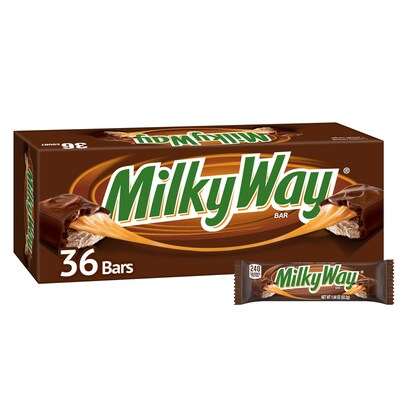 Milky Way Milk Chocolate Singles Size Candy Bars, 1.84 oz, 36/Pack (MMM42206)