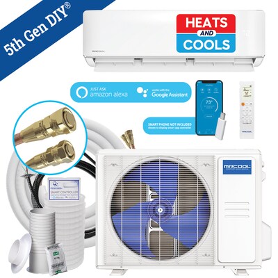 MRCOOL DIY 5th Gen 18K BTU 22.5 SEER2 Mini-Split Heat Pump w/ 25 ft. Pre-Charged Line Set R454B-230V (DIY18HPWM230D25)