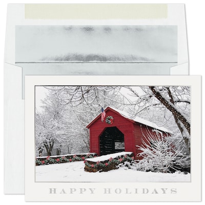 Custom Patriotic Greetings Cards, with Envelopes, 7 7/8 x 5 5/8  Holiday Card, 25 Cards per Set