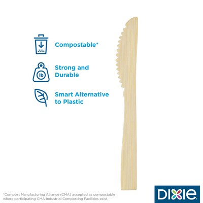 Dixie Compostable Bamboo Knife, Brown, 1000/Box (ANKBAM)