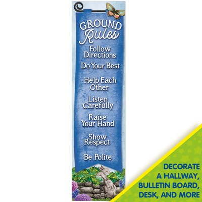 Eureka Curiosity Garden - Ground Rules Vertical Banner, 6/Pack (EU-849346-6)