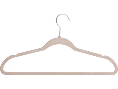 Honey-Can-Do Metal Slim-Profile Nonslip Velvet Hanger, Dusty Pink, 25/Pack (HNG-09738)