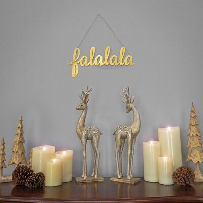 National Tree Company 19” HGTV Home Collection “Falalala” Metal Wall Decoration (HGTSE96-0401811)