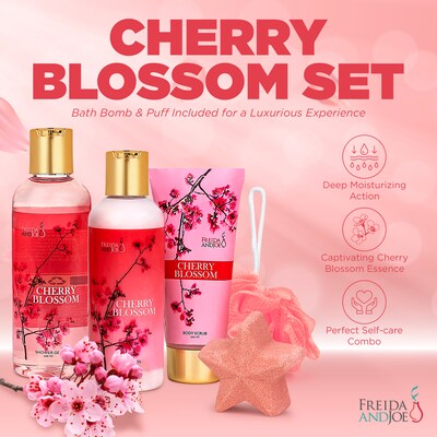 Freida and Joe Cherry Blossom Bath and Body Gift Box Set (FJ-161)