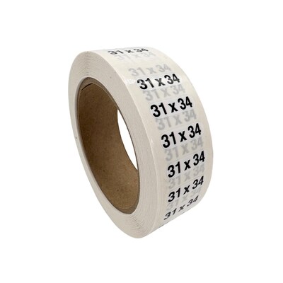 Nahanco 31 x 34 Plastic Size Marker, Clear/Black/White, 250/Roll (DSM-257)