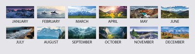2027 House of Doolittle Earthscapes Mountains 22 x 17 Monthly Desk Pad Calendar (176-27)