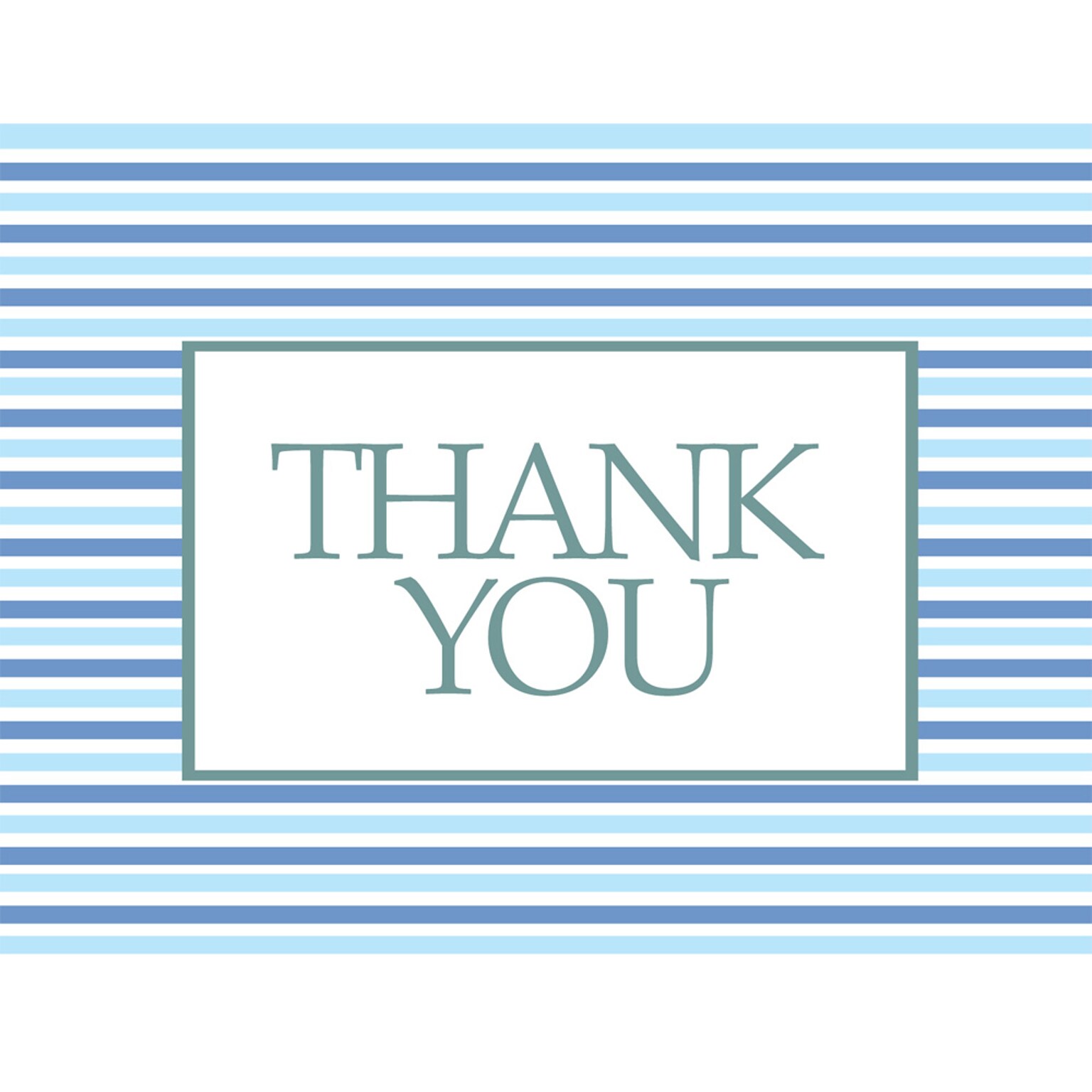 Salute You Thank You Cards; Stock Verse Included; Boxed Set of 25 Cards and Envelopes