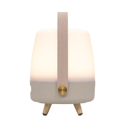 Kooduu Lite Up Play Mini 11.75" LED Speaker Lamp with USB Port, Sand (1202-12)