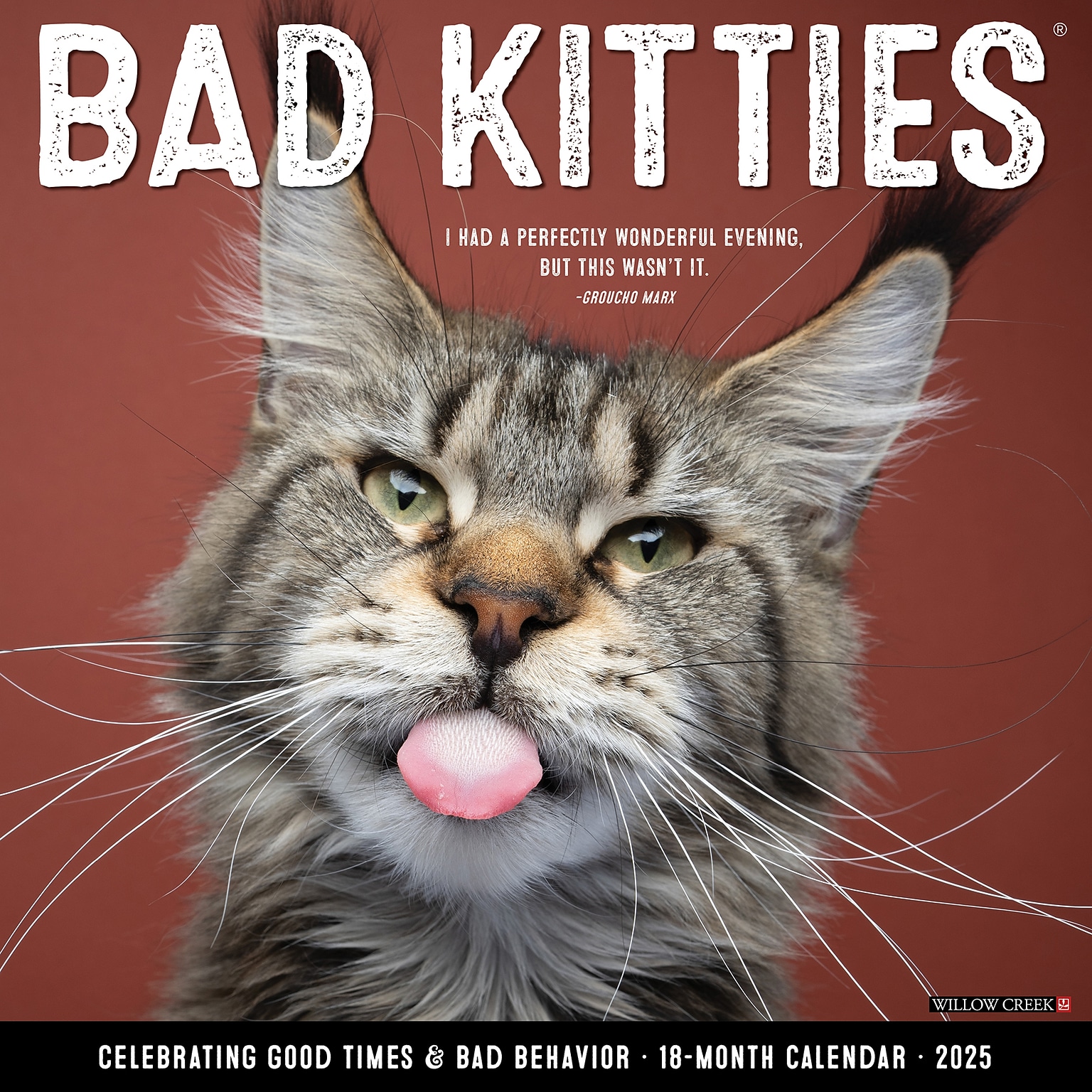 2025 Willow Creek Bad Kitties 12 x 12 Monthly Wall Calendar (41574)