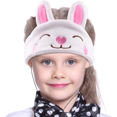 Contixo H1 Adjustable Fleece Headband Headphones, Rabbit (CNXH1RABBIT)