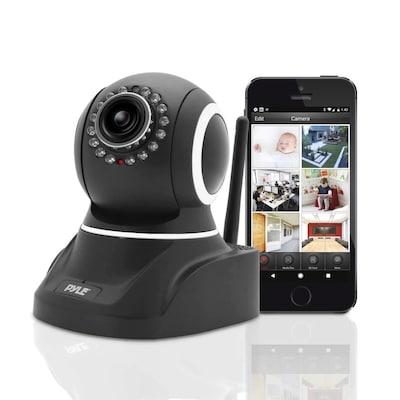 Pyle PIPCAM8 Indoor Wireless FHD Security Camera,  720p, Black (93599092M)