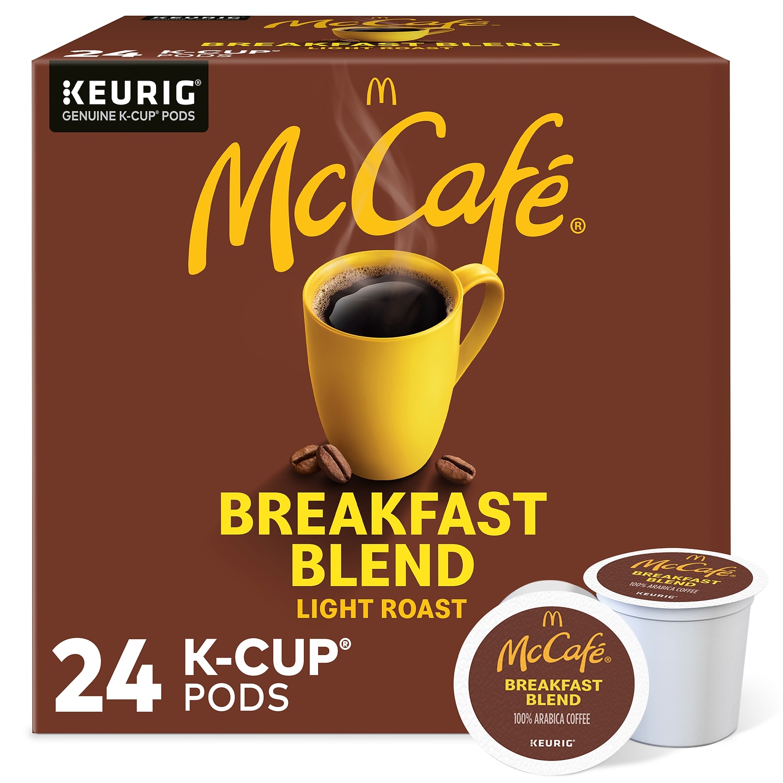 McCafe Breakfast Blend Coffee Keurig® K-Cup® Pods, Light Roast, 24 Pods/Box (5000358127)