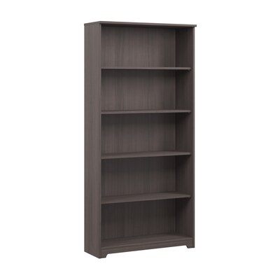 Bush Furniture Cabot 66 5-Shelf Bookcase with Adjustable Shelves, Heather Gray (WC31766)