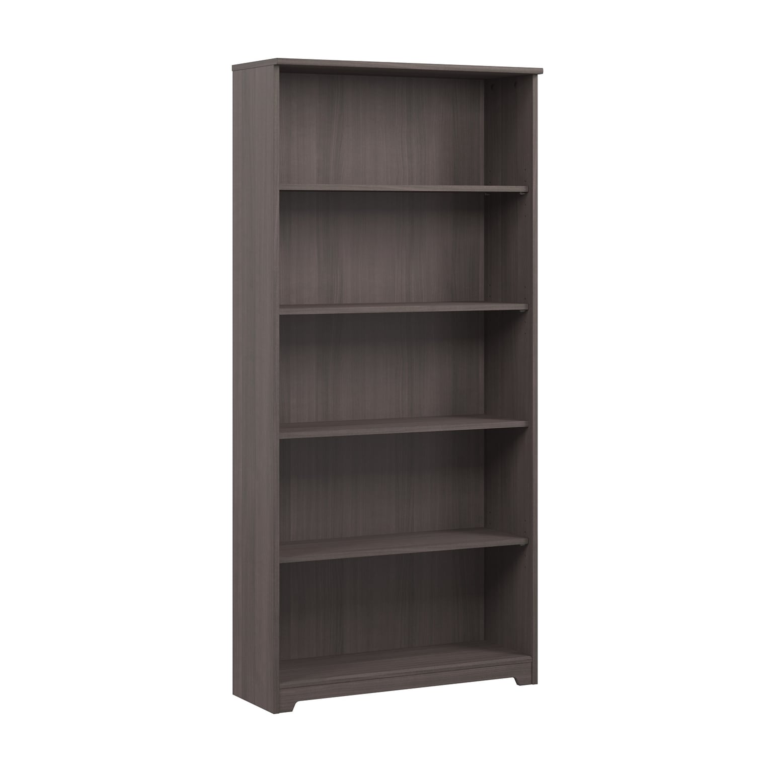 Bush Furniture Cabot 66 5-Shelf Bookcase with Adjustable Shelves, Heather Gray (WC31766)