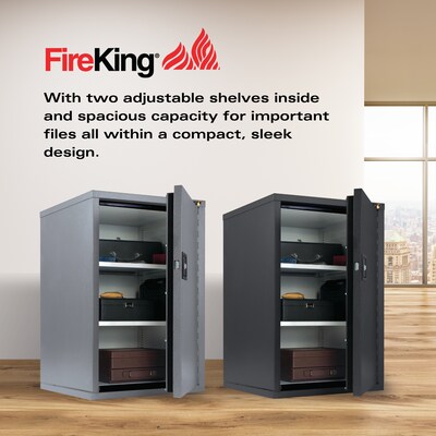 FireKing FireShield Storage Cabinet, Fire Resistant, Single Door w/ Electronic Lock, Black (HSC-3422-DBTEL)