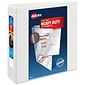 Avery Heavy Duty 3 3-Ring View Binders, One Touch EZD Ring, White (79-193/79-793)