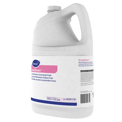 Diversey BreakDown Odor Eliminator Concentrate, Fresh, 1 Gallon, 4/Carton (94291110)