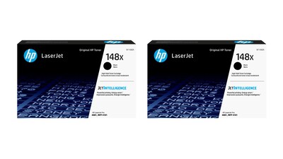 HP 148X Black Standard Yield Toner Cartridge 2-Pack, Prints Up to 9,500 pages