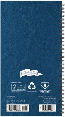 2027 Willow Creek 3.5 x 6.5 Calendar Year Weekly & Monthly Standard Planner, Blue (67338)