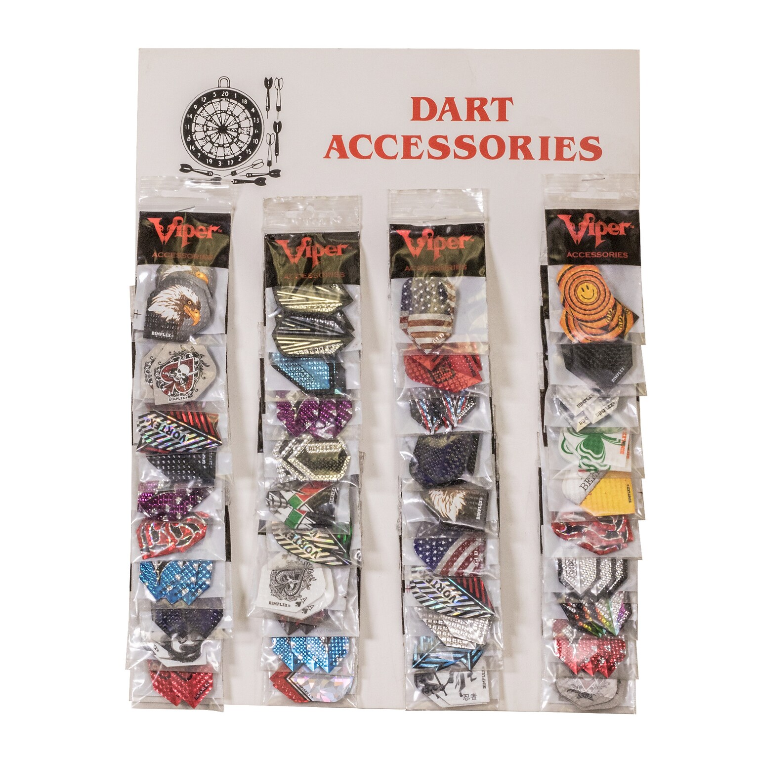 Viper Accessory Card with 40 Sets of Dimplex Flights (30-9099-01)