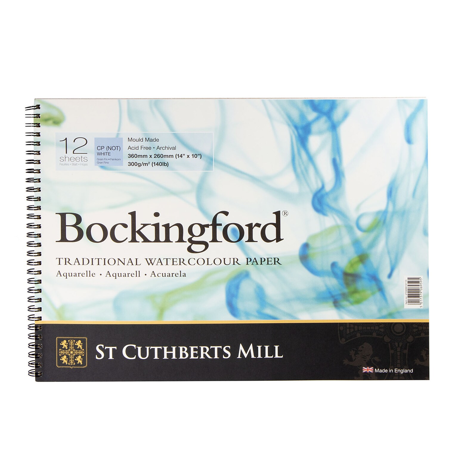 St Cuthberts Mill Bockingford 14 x 10 Watercolor Sketch Pad, 12 Sheets/Pad (STCT47030001011D)