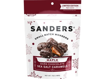 Sanders Small Batch Wonders Dark Chocolate Maple Sea Salt Caramels, 7 Oz. (30704)