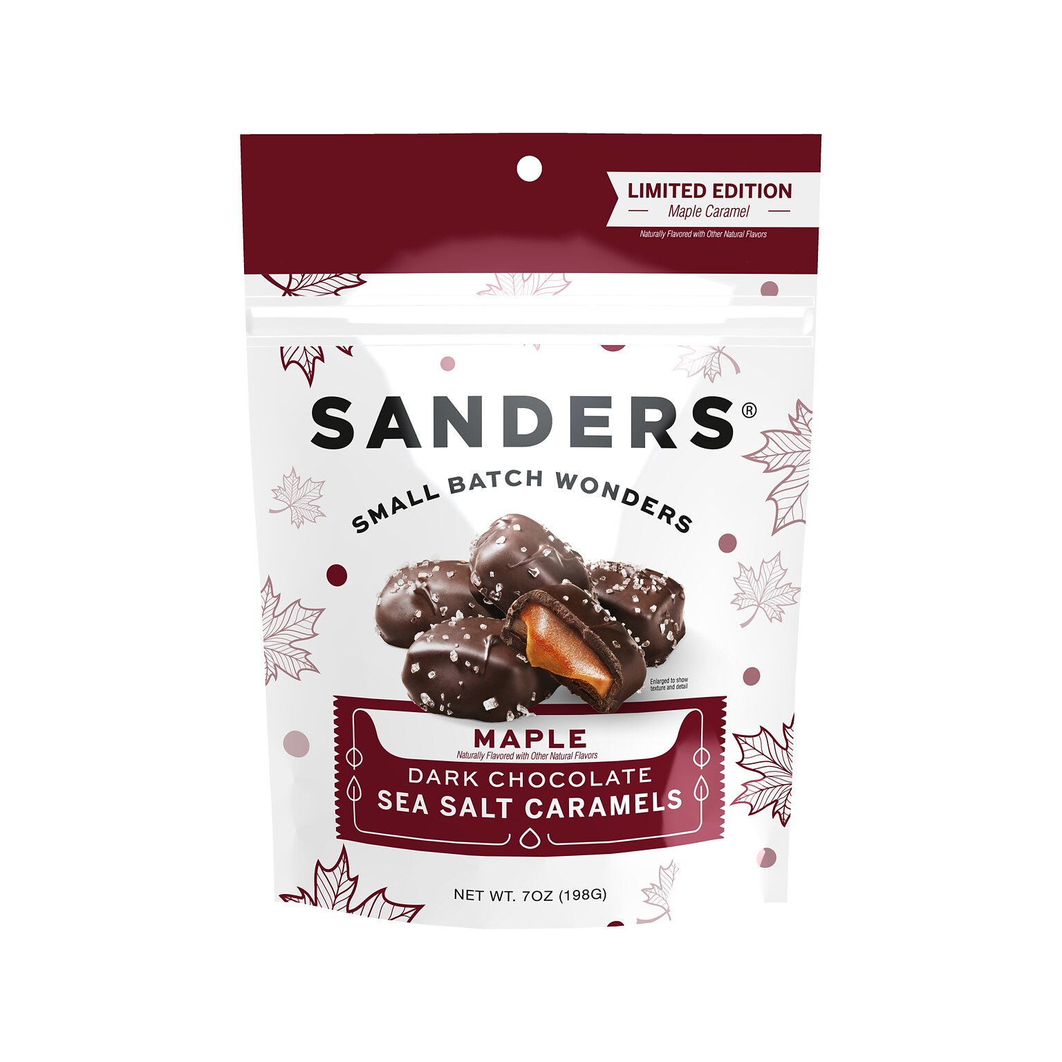 Sanders Small Batch Wonders Dark Chocolate Maple Sea Salt Caramels, 7 Oz. (30704)