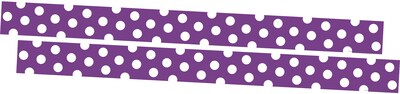 Barker Creek Double-Sided Border, 35 x 3, Dot to Dot Grape, 24/Pack (4437)