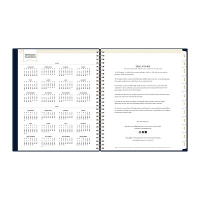 2026 Blue Sky 10" x 8"  Monthly Personal Organizer, Plastic Cover, Navy (155323)