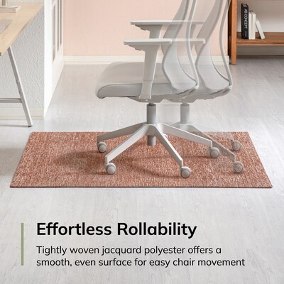Anji Mountain Rug'd Carpet & Hard Floor Chair Mat, 36" x 48", Burlington Terracotta (AMB9043)