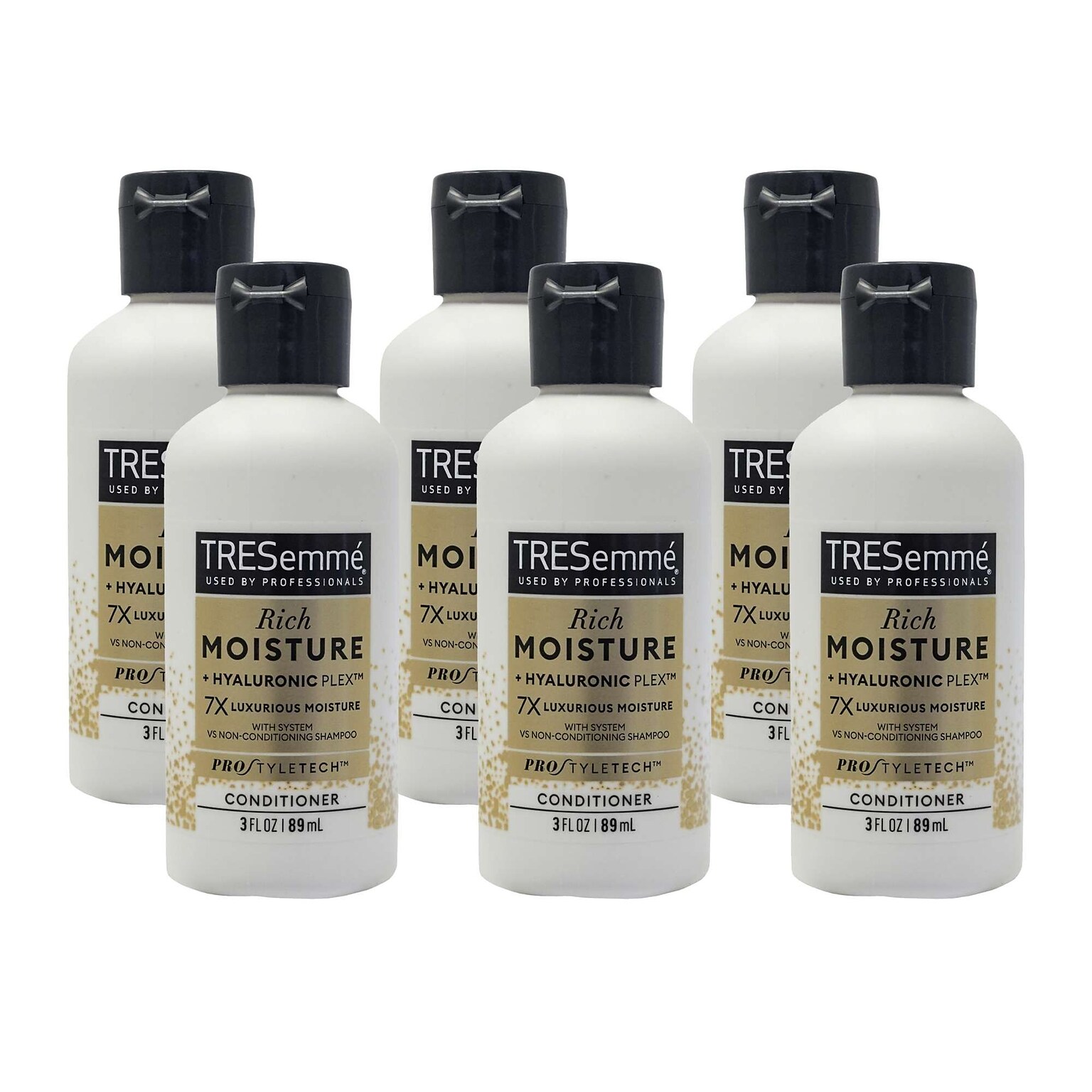 TRESemme Moisture Rich Conditioner, 3 oz Travel Size Bottle, 6 Bottles/Bag, 18 Bags/Carton