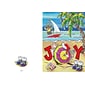 Joy - Palm tree with lights - 7 x 10 scored for folding to 7 x 5, 25 cards w/A7 envelopes per set
