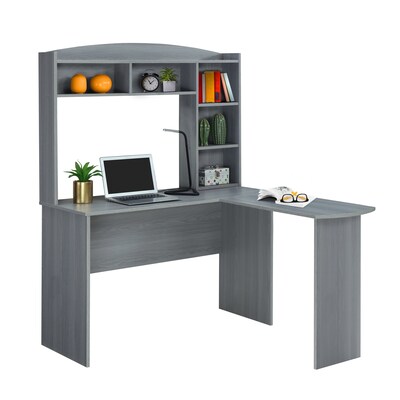 Techni Mobili 47" L-Shaped Desk, Gray (RTA-8410-GRY)