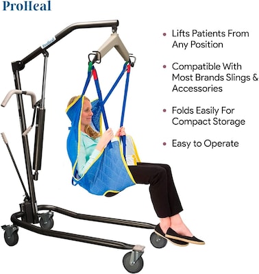 ProHeal Hydraulic Full Body Patient Lift, 6-Point Spreader, 450 lb. Capacity (PHP-32475)