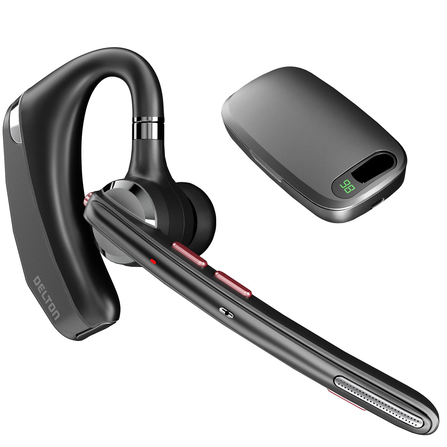 Delton 95X Wireless Noise Canceling MS Team Bluetooth Mono Earbud, Black (DHB95X)