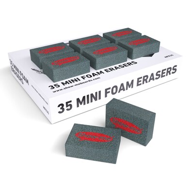 Show-me Mini Foam Erasers, Gray, 35/Pack (EPTMFE35)