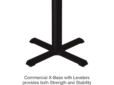 Correll Square-Shaped Dry-Erase Markerboard Cafe Table, 36" x 36", Frosty White/Black (BXT36DES-80)