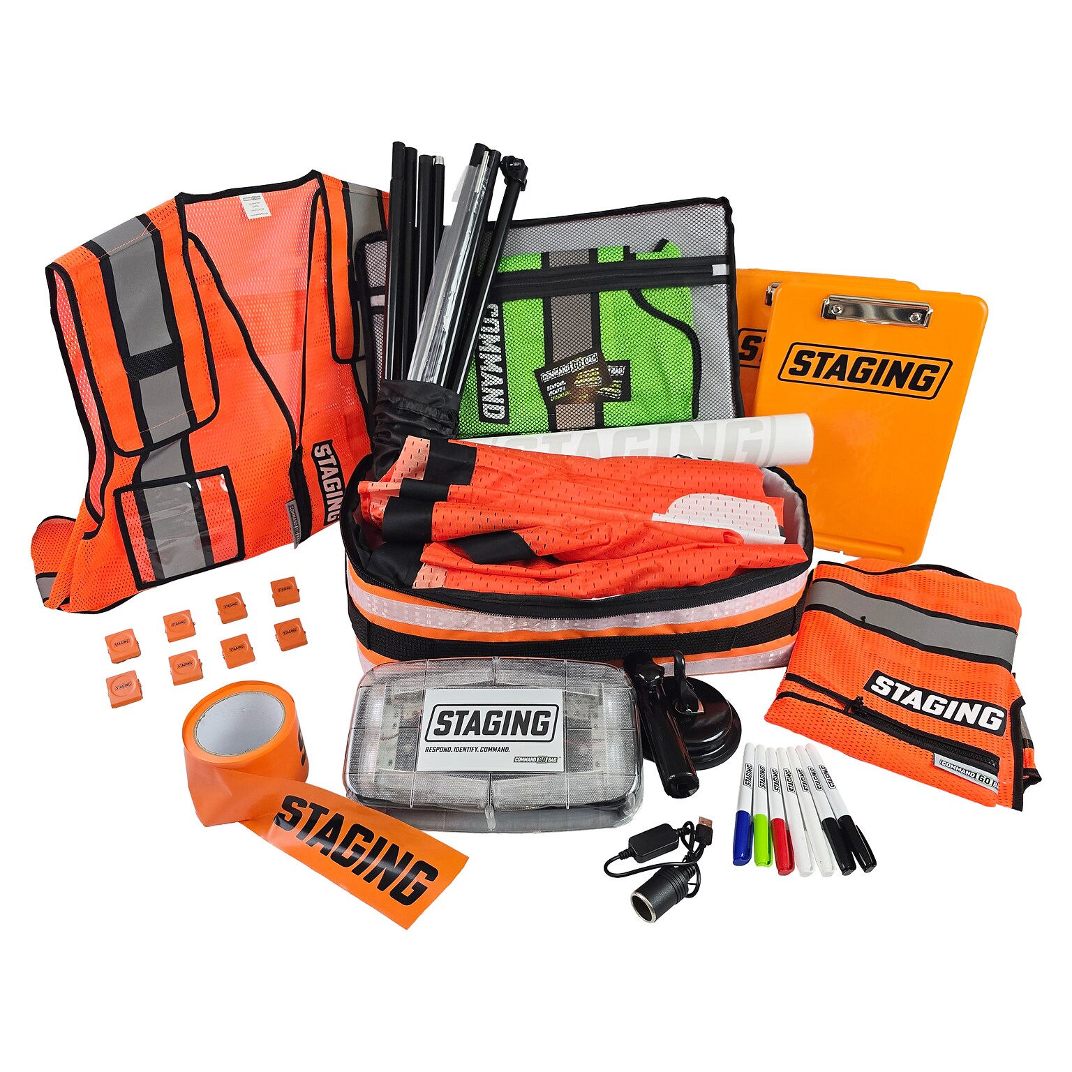 Command GoBag Complete Staging 16-Piece Emergency Preparedness Kit (EICGB-STGO-LRG)