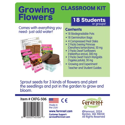 Fernroot Flowers Classroom Kit, Multicolored, 42/Set (SRCCKBS506)