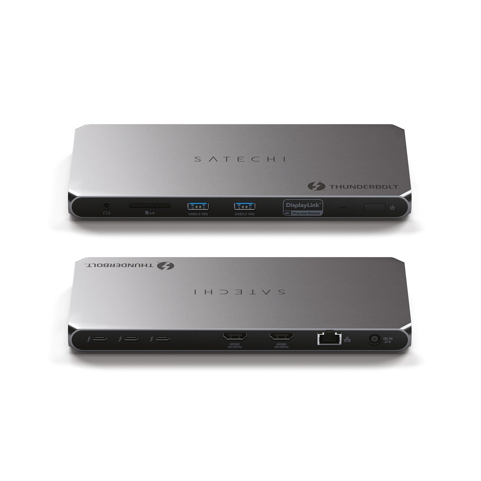 Satechi Thunderbolt 4 Multi-Display Universal Docking Station, Space Gray (ST-DT4MDM-US)